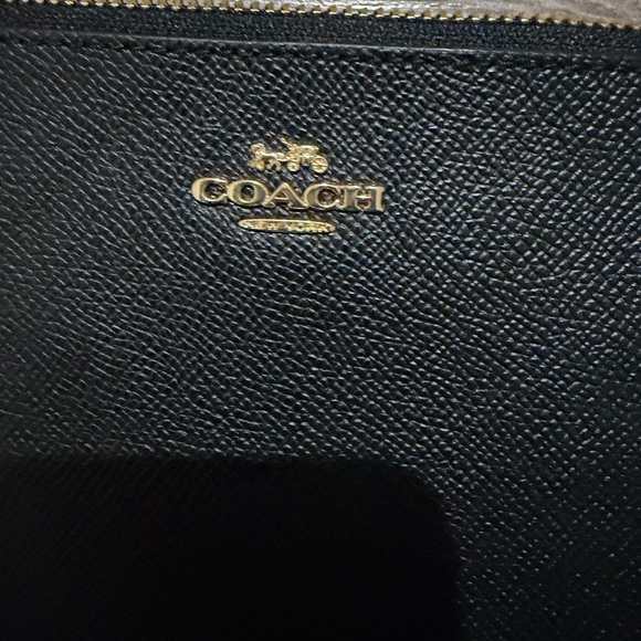 Coach Black Textured Wristlet